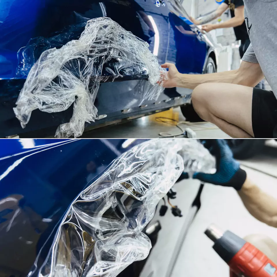 Оклеили Audi A7 изумрудным винилом и защитили полиуретаном, окрасили суппорта с логотипами, провели химчистку и обработали кожу керамикой